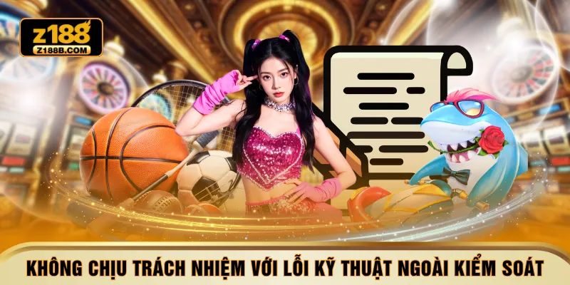 Không chịu trách nhiệm với lỗi kỹ thuật ngoài kiểm soát